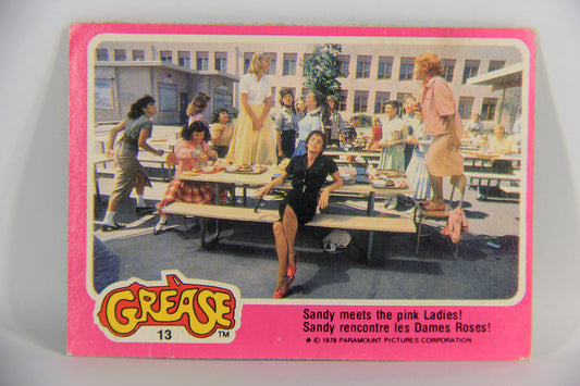 Grease 1978 Trading Card #13 Sandy Meets The Pink Ladies FR-ENG O-Pee-Chee L021306