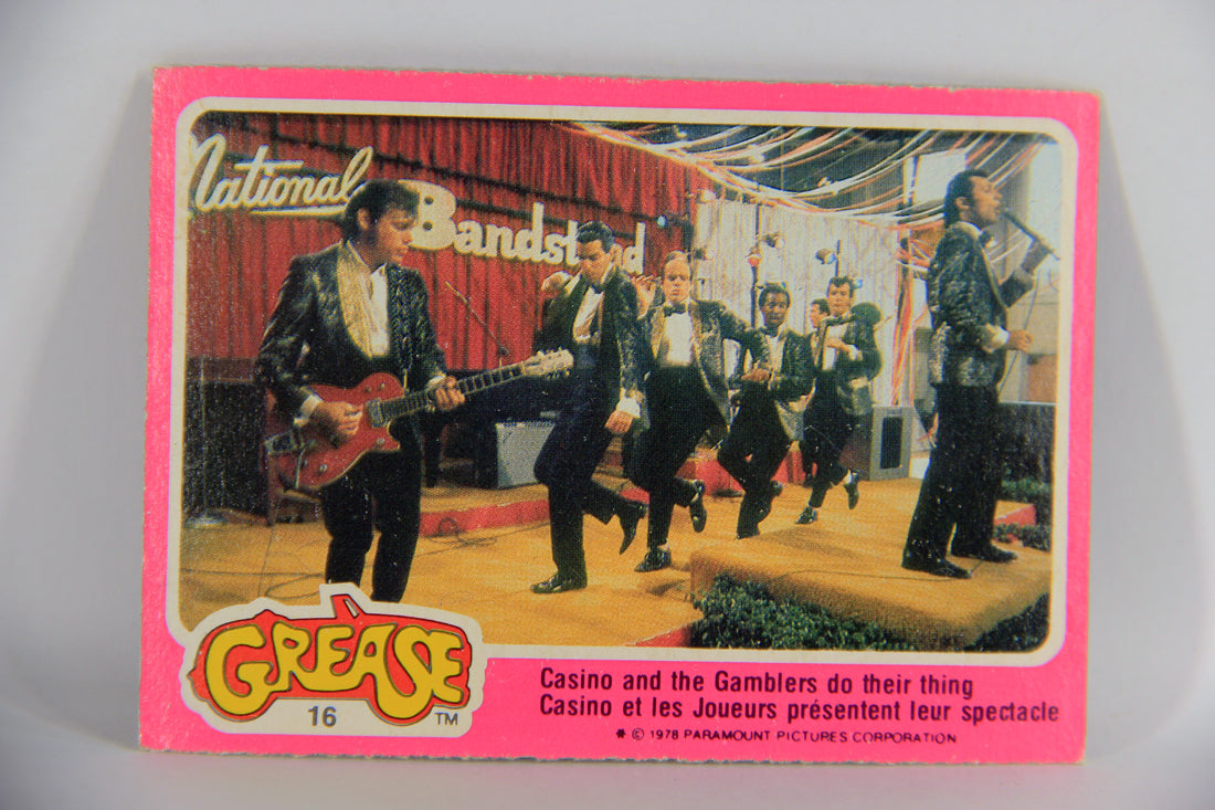 Grease 1978 Trading Card #16 Casino And The Gamblers Do Their Thing FR-ENG OPC L021309