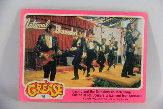 Grease 1978 Trading Card #16 Casino And The Gamblers Do Their Thing FR-ENG OPC L021309