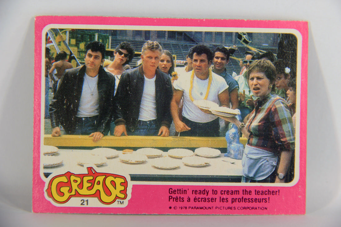 Grease 1978 Trading Card #21 Gettin' Ready To Cream The Teacher FR-ENG OPC L021314