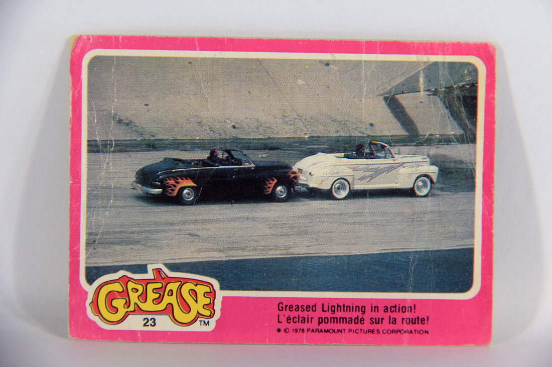 Grease 1978 Trading Card #23 Greased Lightning In Action FR-ENG O-Pee-Chee L021316