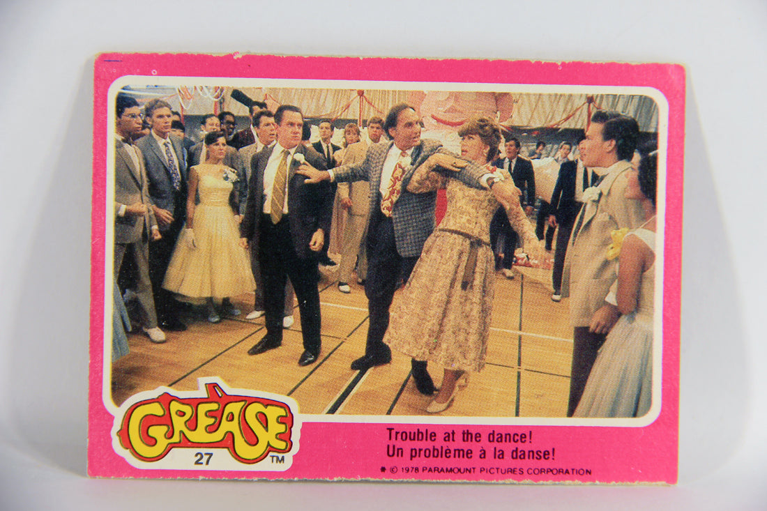 Grease 1978 Trading Card #27 Trouble At The Dance FR-ENG O-Pee-Chee L021320