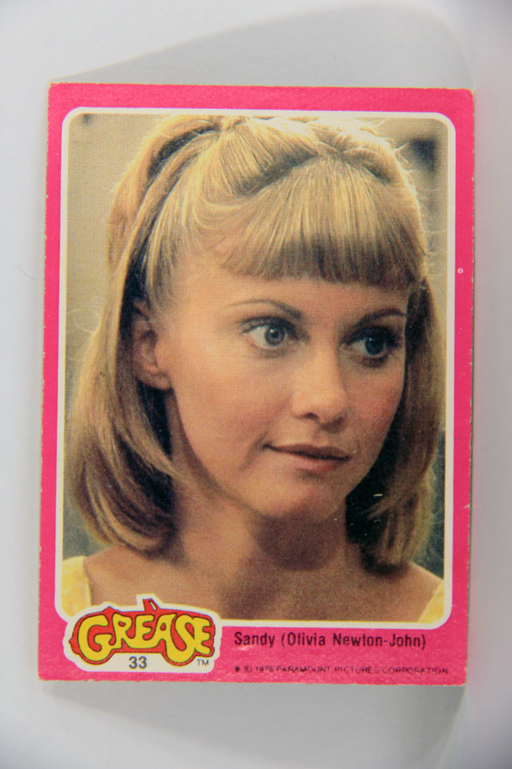 Grease 1978 Trading Card #33 Sandy (Olivia Newton-John) FR-ENG O-Pee-Chee L021326