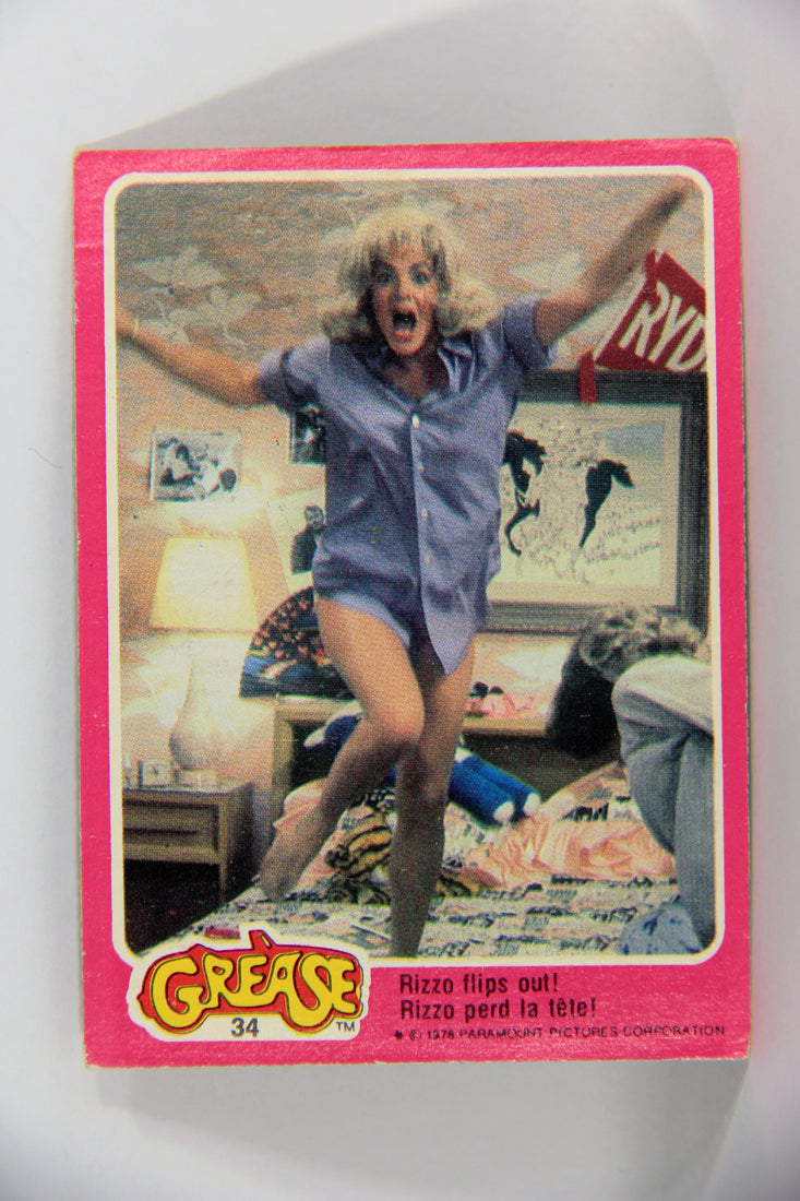 Grease 1978 Trading Card #34 Rizzo Flips Out FR-ENG O-Pee-Chee L021327