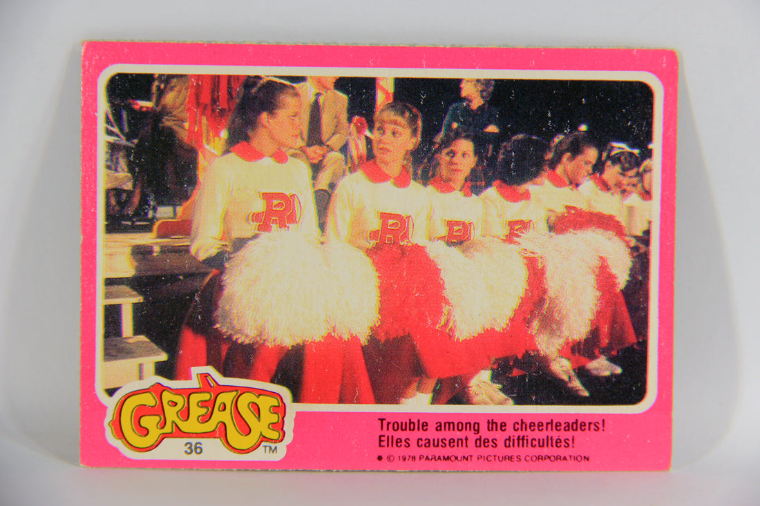 Grease 1978 Trading Card #36 Trouble Among The Cheerleaders FR-ENG OPC L021329