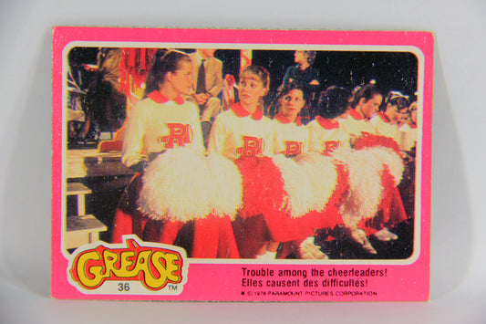 Grease 1978 Trading Card #36 Trouble Among The Cheerleaders FR-ENG OPC L021329