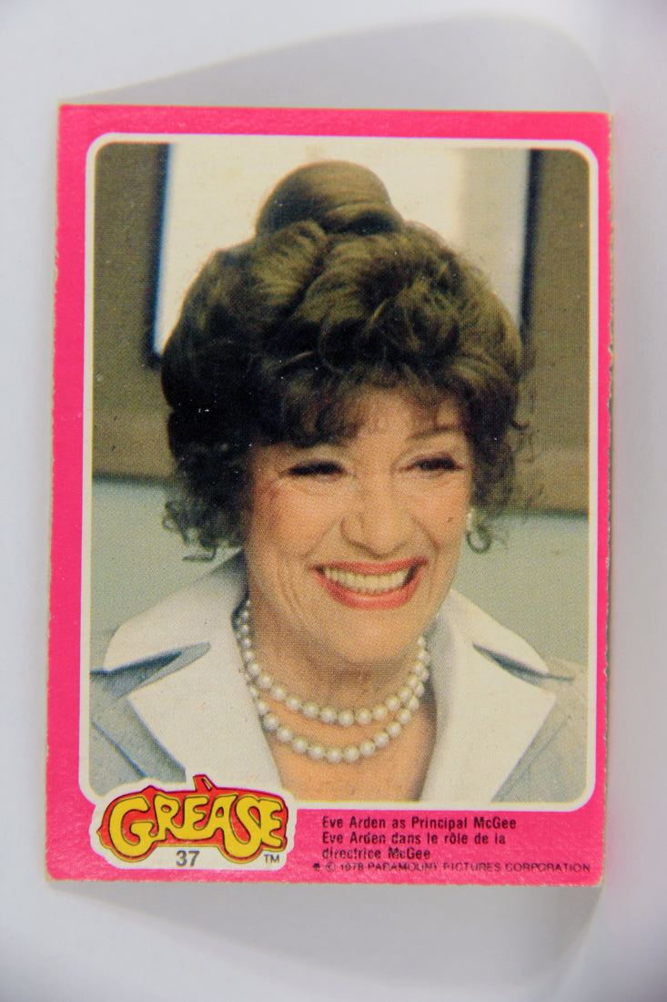 Grease 1978 Trading Card #37 Eve Arden As Principal McGee FR-ENG O-Pee-Chee L021330