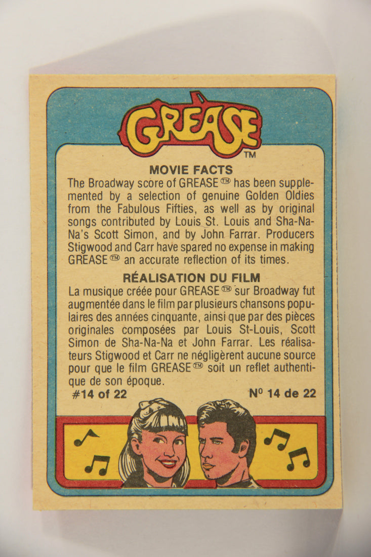 Grease 1978 Trading Card #39 The T-Birds Celebrate Summer Nights FR-ENG OPC L021332