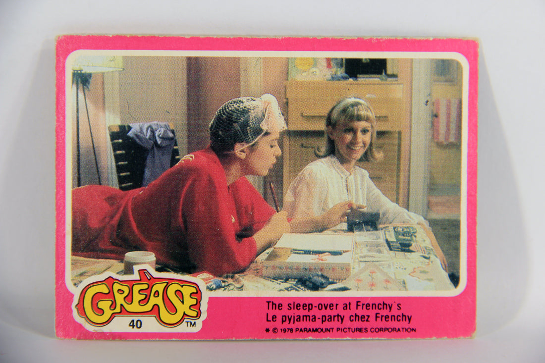 Grease 1978 Trading Card #40 The Sleep-Over At Frenchy's FR-ENG O-Pee-Chee L021333