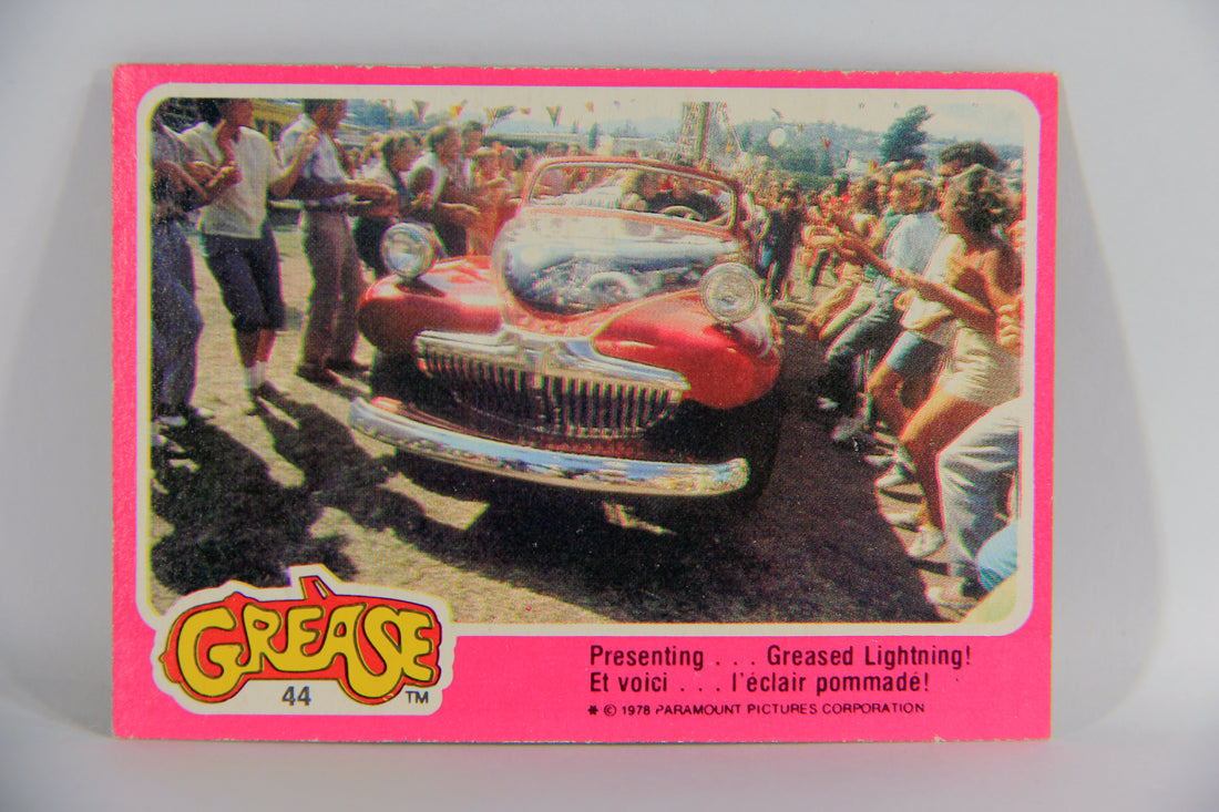 Grease 1978 Trading Card #44 Presenting Greased Lightning FR-ENG O-Pee-Chee L021337