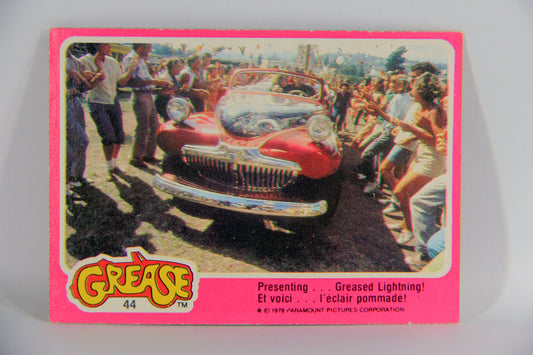 Grease 1978 Trading Card #44 Presenting Greased Lightning FR-ENG O-Pee-Chee L021337