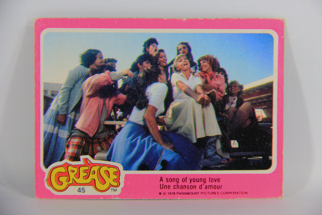 Grease 1978 Trading Card #45 A Song Of Young Love FR-ENG O-Pee-Chee L021338