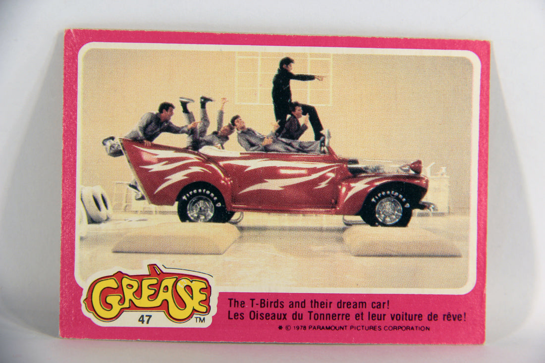 Grease 1978 Trading Card #47 The T-Birds And Their Dream Car FR-ENG OPC L021340