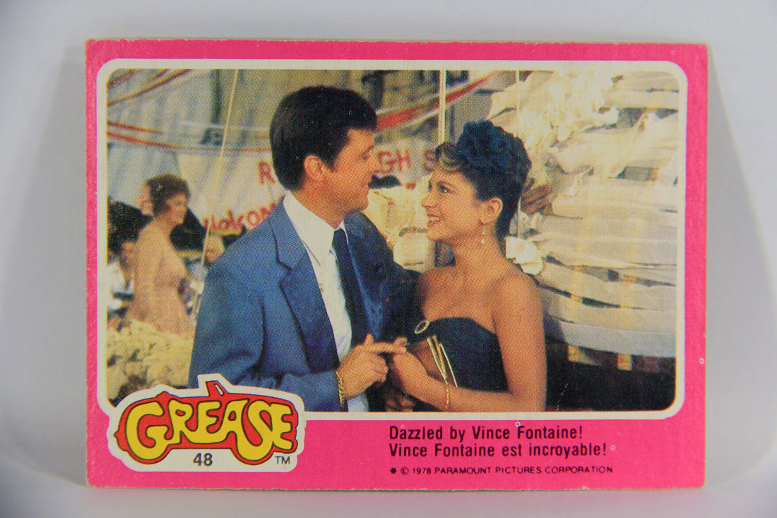 Grease 1978 Trading Card #48 Dazzled By Vince Fontaine FR-ENG O-Pee-Chee L021341
