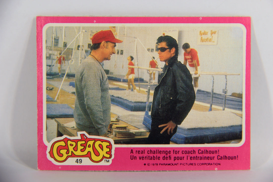 Grease 1978 Trading Card #49 A Real Challenge For Coach Calhoun FR-ENG OPC L021342