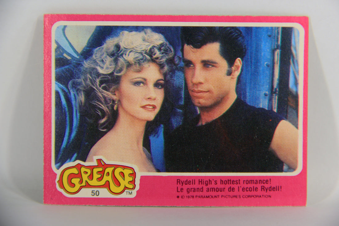 Grease 1978 Trading Card #50 Rydell High's Hottest Romance FR-ENG OPC L021343