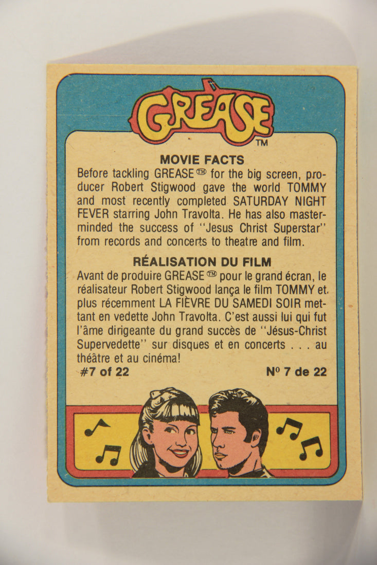 Grease 1978 Trading Card #52 Together Forever FR-ENG O-Pee-Chee L021345