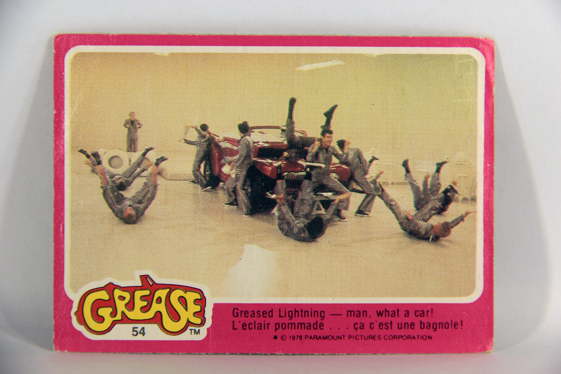 Grease 1978 Trading Card #54 Greased Lightning - Man What A Car FR-ENG OPC L021347