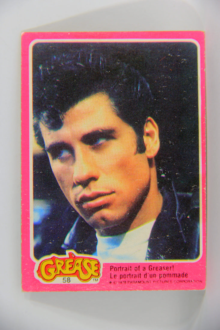 Grease 1978 Trading Card #58 Portrait Of A Greaser FR-ENG O-Pee-Chee Topps L021351