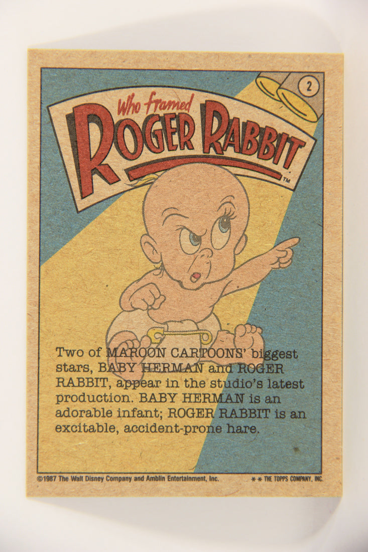 Who Framed Roger Rabbit 1988 Trading Card #2 Toon Superstars ENG Topps L021361