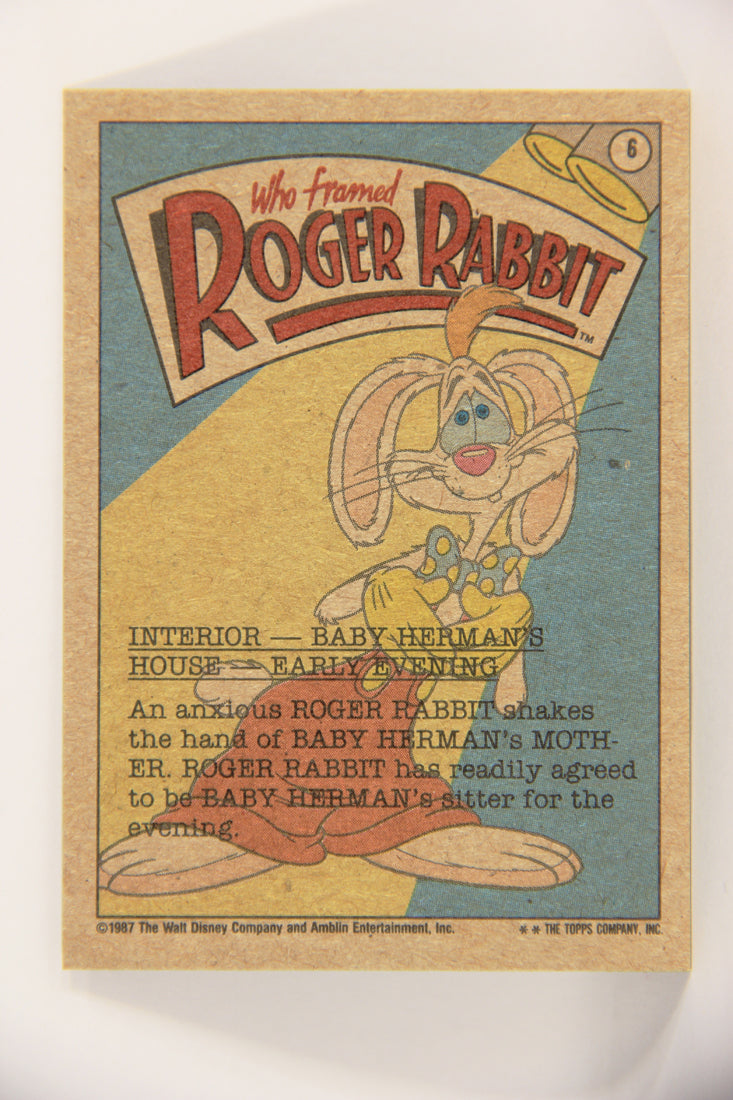Who Framed Roger Rabbit 1988 Trading Card #6 Never Fear Roger's Here ENG Topps L021365