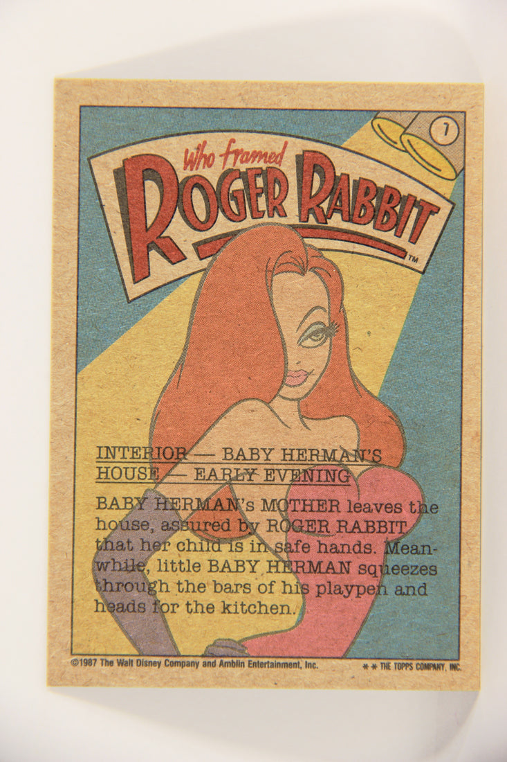 Who Framed Roger Rabbit 1988 Trading Card #7 Baby Herman Is Loose ENG Topps L021366