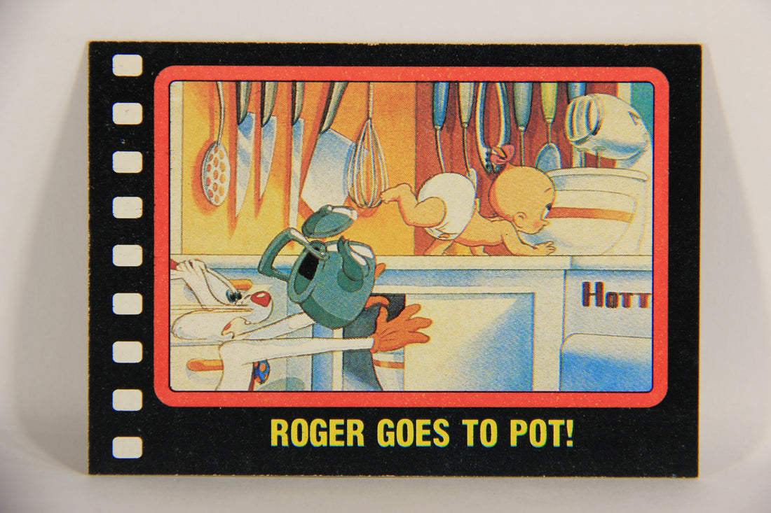 Who Framed Roger Rabbit 1988 Trading Card #12 Roger Goes To Pot ENG Topps L021371