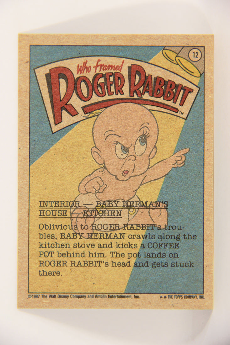Who Framed Roger Rabbit 1988 Trading Card #12 Roger Goes To Pot ENG Topps L021371