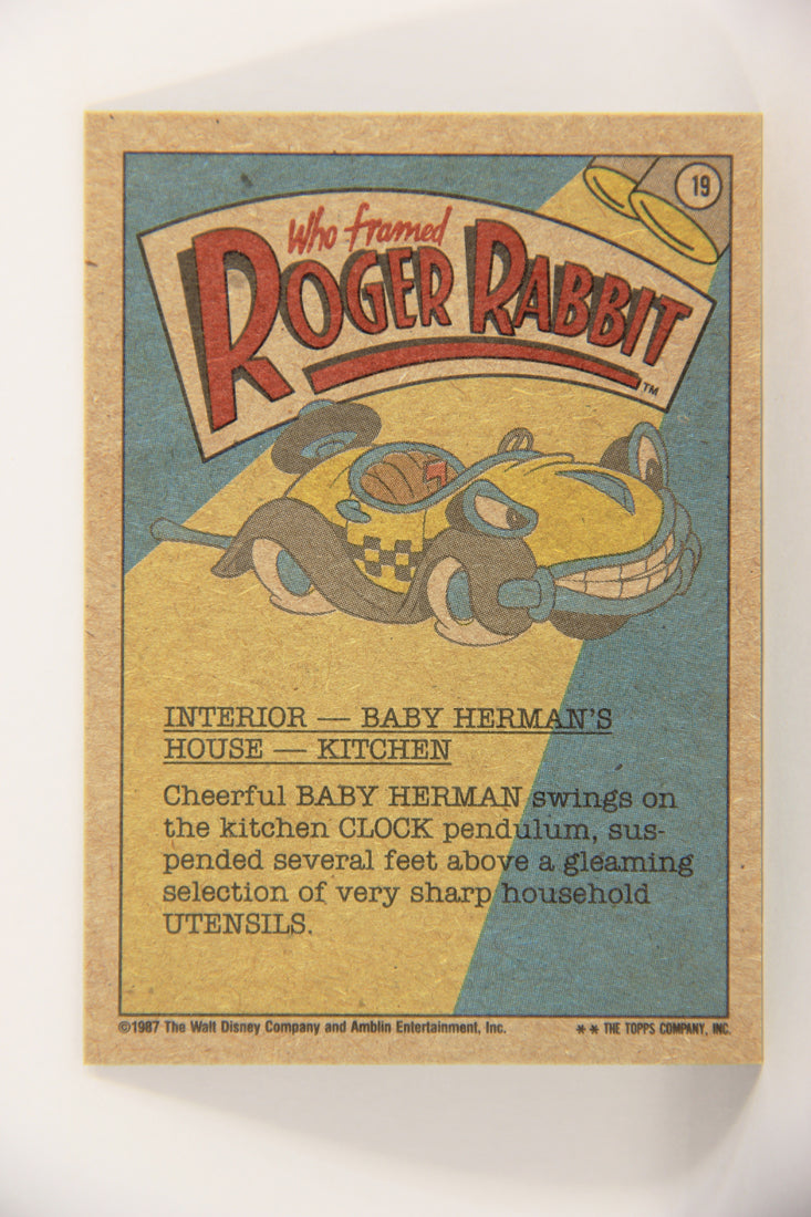 Who Framed Roger Rabbit 1988 Trading Card #19 Look Out Below ENG Topps L021378