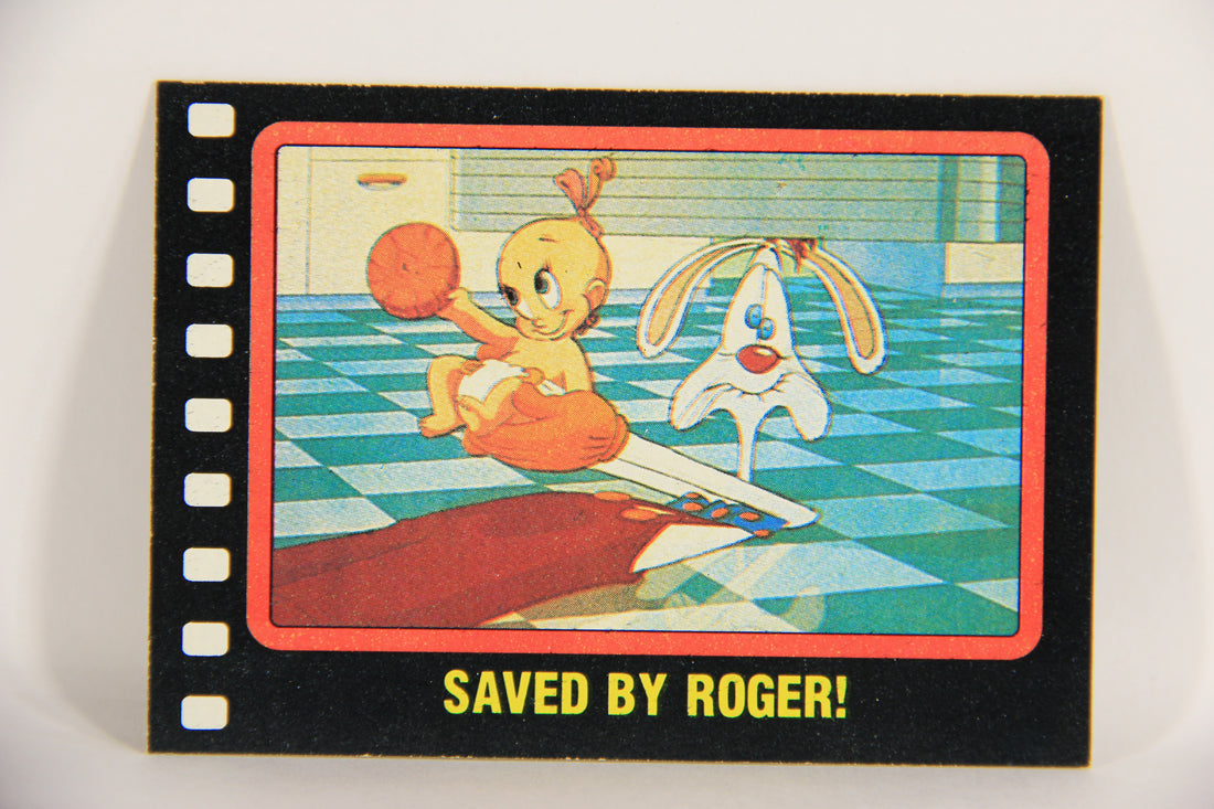 Who Framed Roger Rabbit 1988 Trading Card #25 Saved By Roger ENG Topps L021384