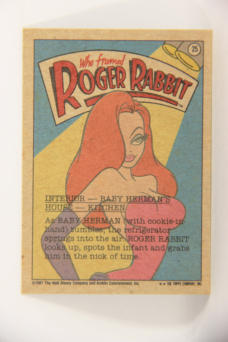 Who Framed Roger Rabbit 1988 Trading Card #25 Saved By Roger ENG Topps L021384