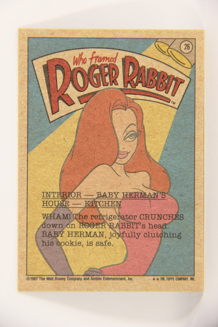 Who Framed Roger Rabbit 1988 Trading Card #26 Roger Gets Clunked ENG Topps L021385