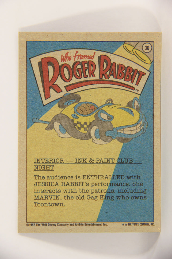 Who Framed Roger Rabbit 1988 Trading Card #36 Va-Va-Va-Voom ENG Topps L021395