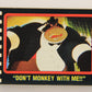 Who Framed Roger Rabbit 1988 Trading Card #39 Don't Monkey With Me ENG Topps L021398