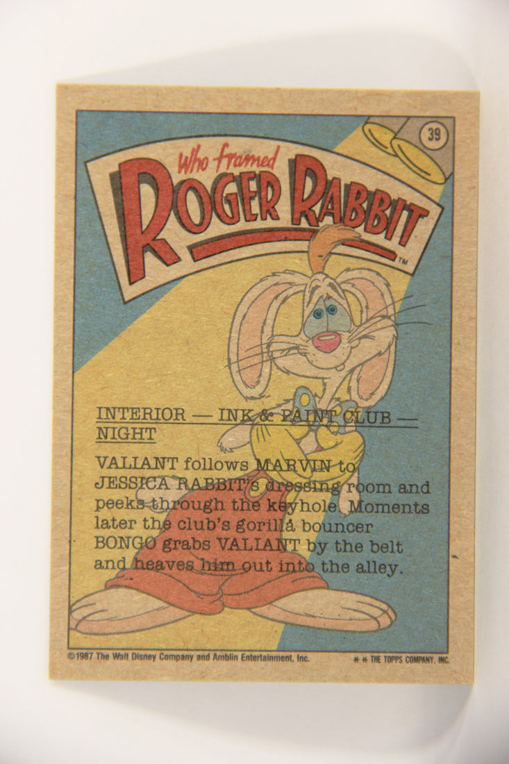 Who Framed Roger Rabbit 1988 Trading Card #39 Don't Monkey With Me ENG Topps L021398