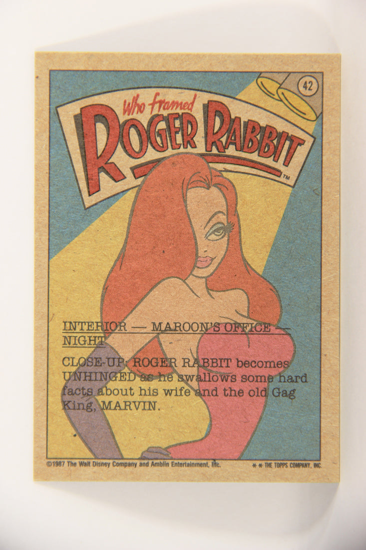Who Framed Roger Rabbit 1988 Trading Card #42 I Won't Believe It ENG Topps L021401