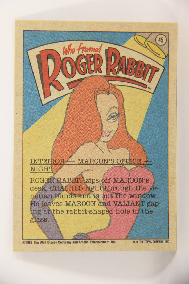 Who Framed Roger Rabbit 1988 Trading Card #45 A Hasty Retreat ENG Topps L021404