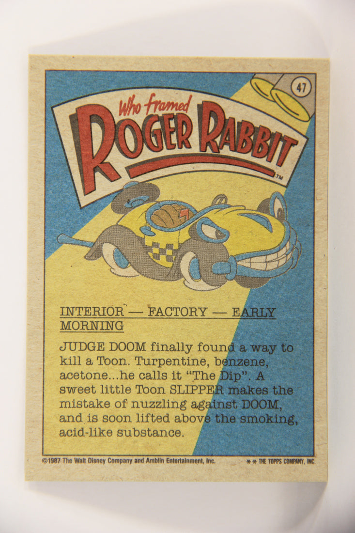 Who Framed Roger Rabbit 1988 Trading Card #47 Care For A Dip ENG Topps L021406