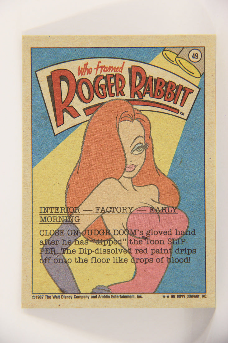 Who Framed Roger Rabbit 1988 Trading Card #49 Tooned-Out ENG Topps L021408