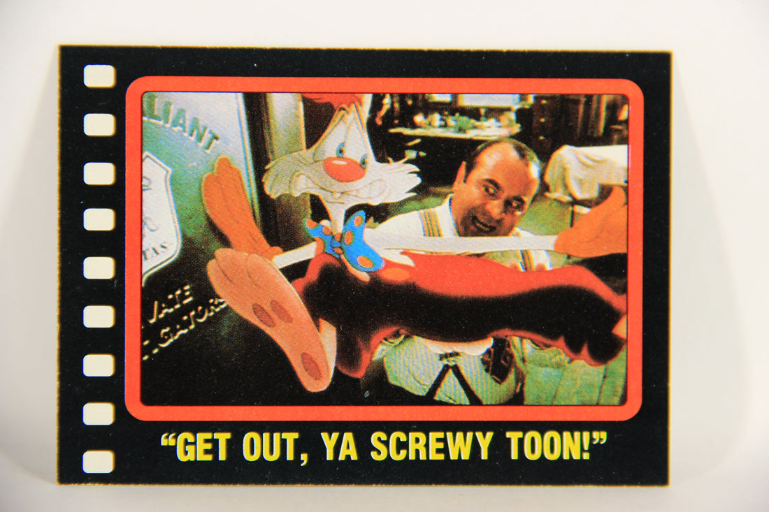 Who Framed Roger Rabbit 1988 Trading Card #52 Get Out Ya Screwy Toon ENG Topps L021411