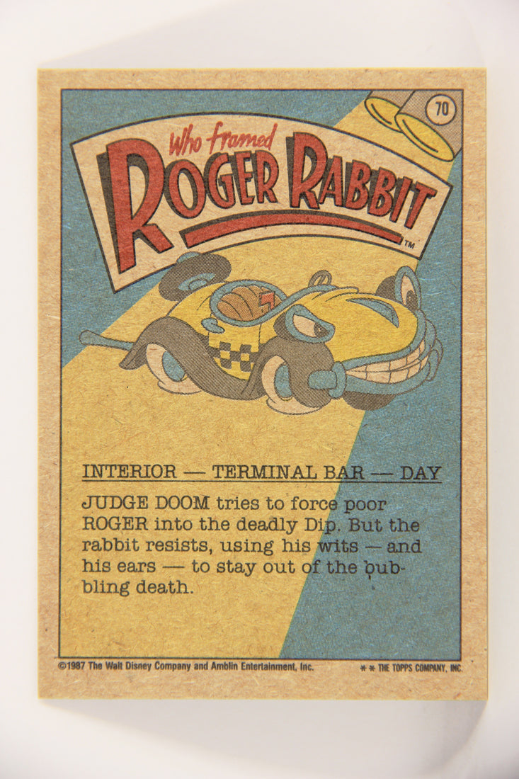 Who Framed Roger Rabbit 1988 Trading Card #70 Into The Dip Rabbit ENG Topps L021428