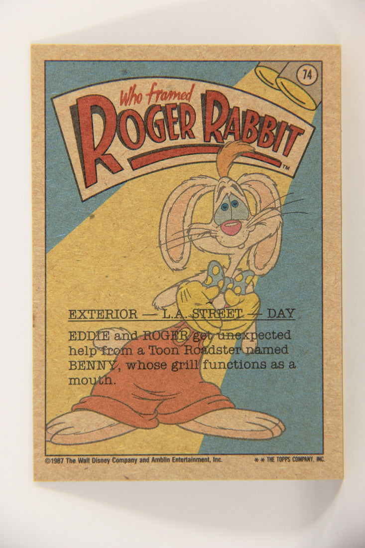 Who Framed Roger Rabbit 1988 Trading Card #74 Talk About A Getaway Car ENG L021432