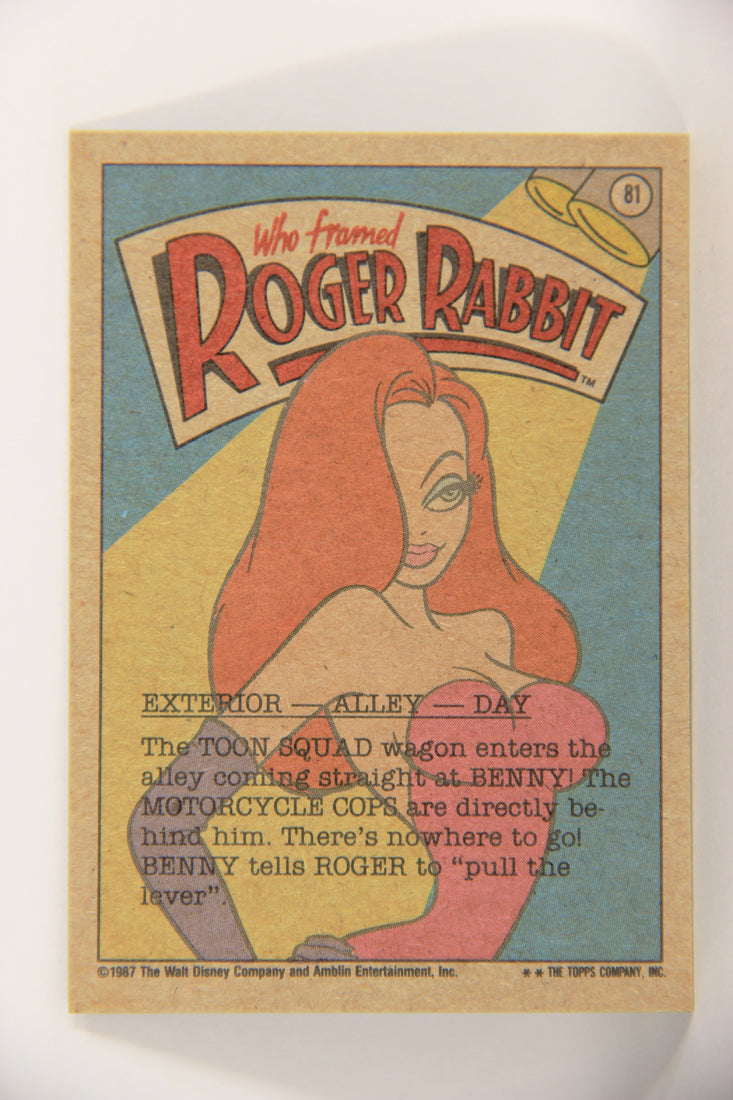 Who Framed Roger Rabbit 1988 Trading Card #81 We Got 'Em This Time ENG Topps L021438