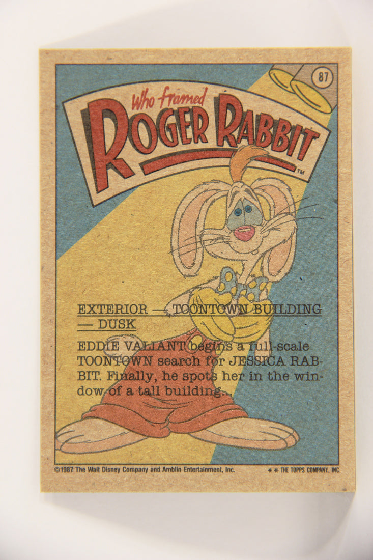 Who Framed Roger Rabbit 1988 Trading Card #87 In Pursuit Of Jessica ENG Topps L021444