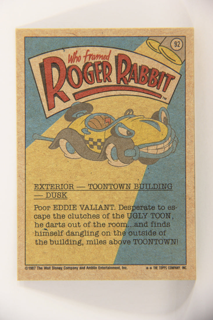 Who Framed Roger Rabbit 1988 Trading Card #92 Just Hanging Around ENG Topps L021449