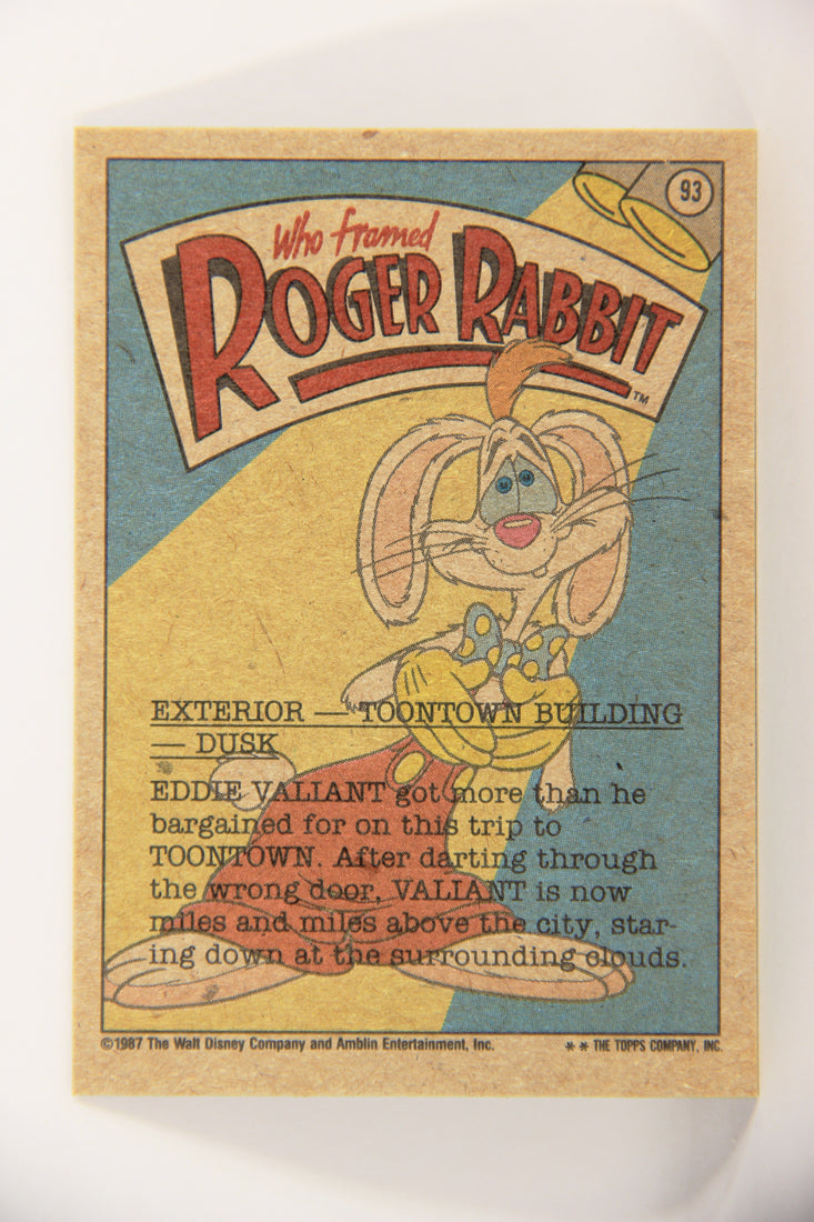 Who Framed Roger Rabbit 1988 Trading Card #93 Above It All ENG Topps L021450
