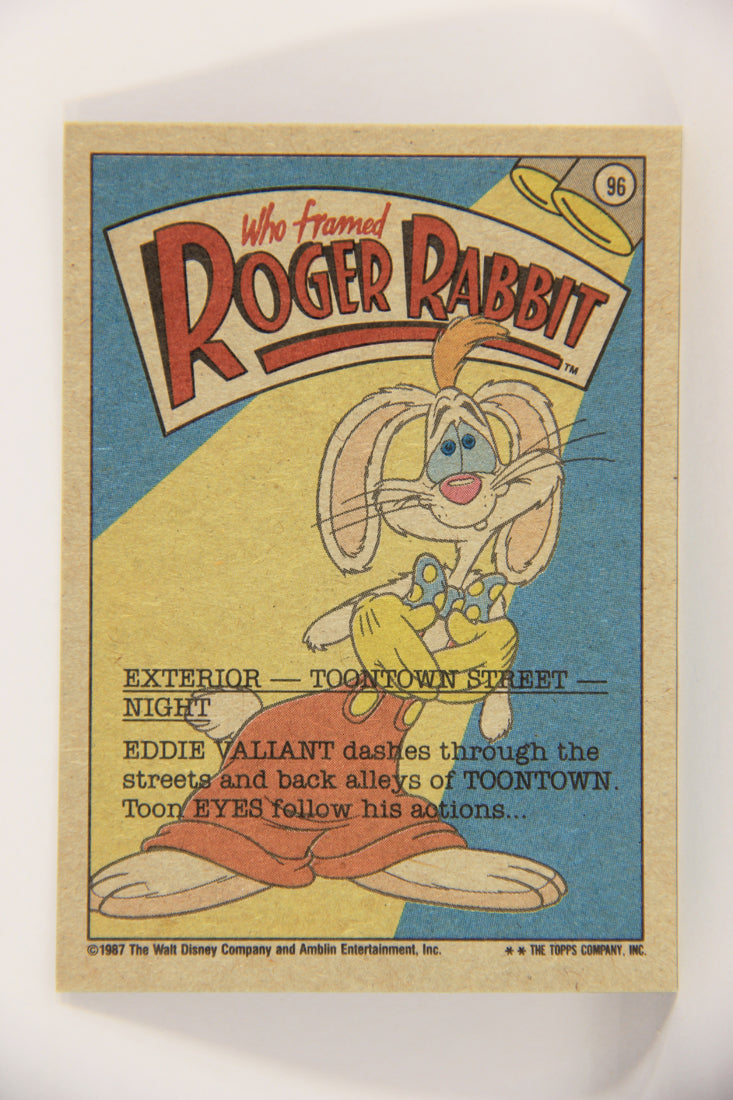 Who Framed Roger Rabbit 1988 Trading Card #96 Mysterious Back Streets ENG Topps L021453