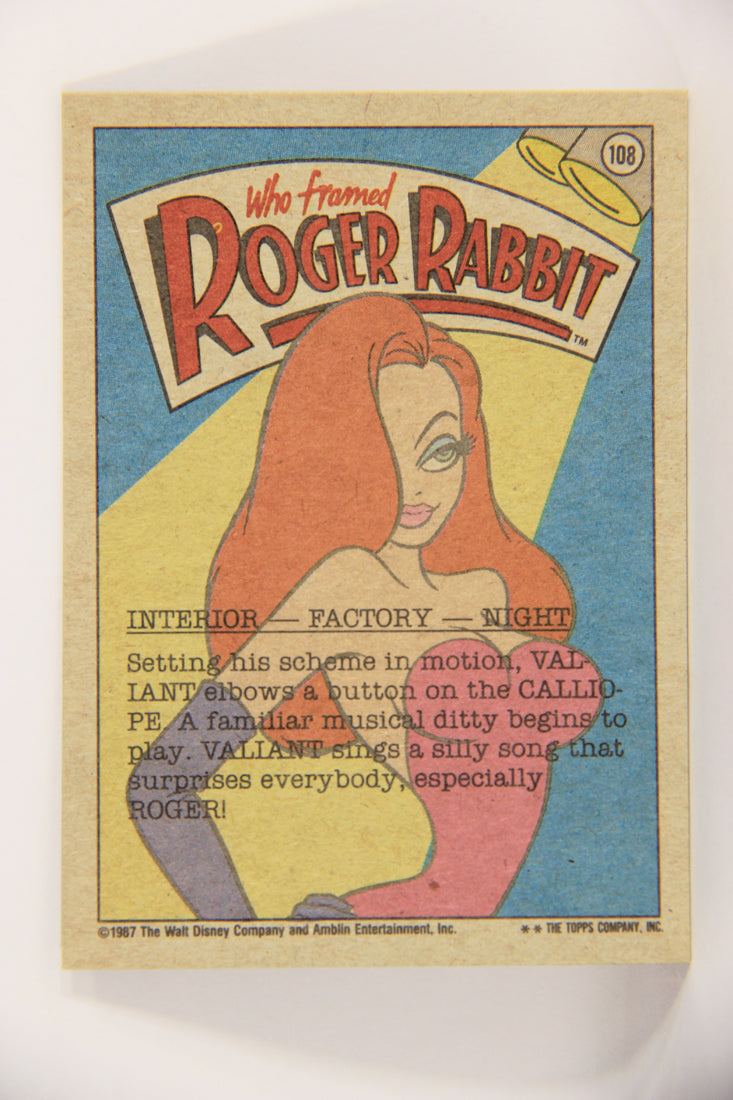 Who Framed Roger Rabbit 1988 Trading Card #108 A Valiant Effort ENG Topps L021461