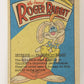 Who Framed Roger Rabbit 1988 Trading Card #109 What A Crack-Up ENG Topps L021462