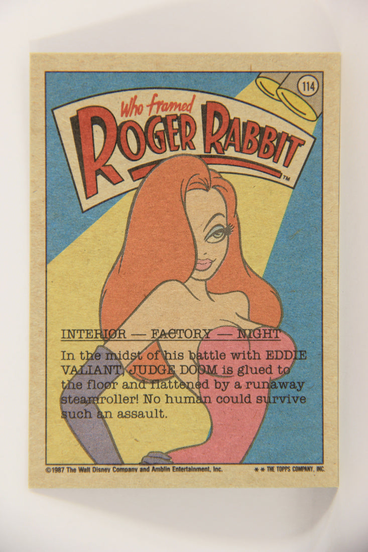 Who Framed Roger Rabbit 1988 Trading Card #114 Doom On A Roll ENG Topps L021467